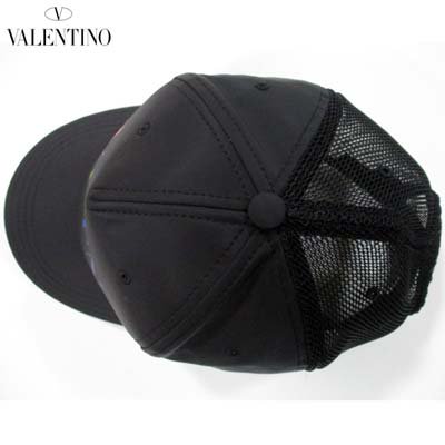 ヴァレンティノ VALENTINO メンズ キャップ 帽子 ユニセックス可 VLTNグラデーション/レインボーカラーロゴ・メッシュ加工入りキャップ 黒  VY2HDA10 YUS N78