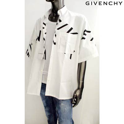 ジバンシー GIVENCHY メンズ トップス シャツ 半袖 ロゴ ランダム