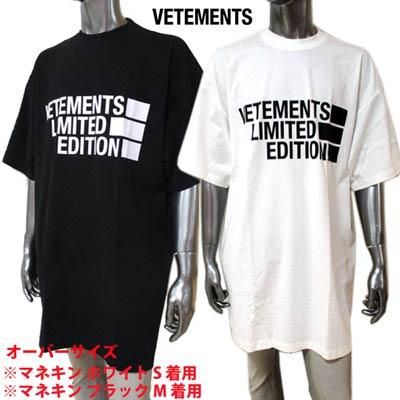 サイズXSVETEMENTS センターロゴ　オーバーサイズTシャツ