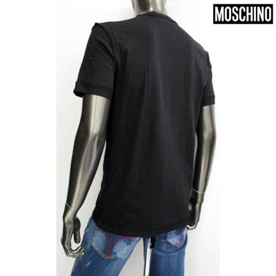 モスキーノ MOSCHINO メンズ トップス Tシャツ 半袖 ロゴ 2color ...