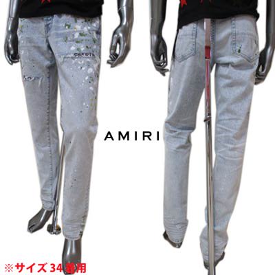 アミリ(AMIRI)メンズ パンツ ボトムス ロゴ ペイント/クラッシュ加工 ...