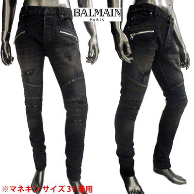 バルマン(BALMAIN)
メンズ パンツ ボトムス ロゴ BALMAINロゴ・クラッシュダメージ加工バイカーデニムパンツ
SH15130 Z165 0PA