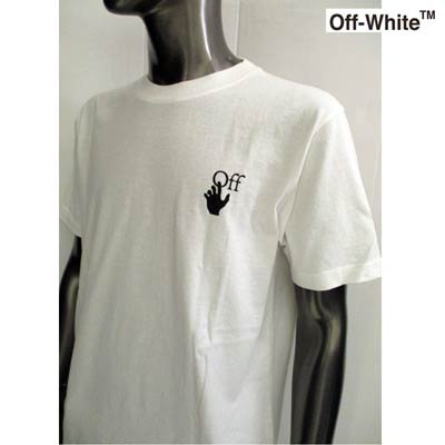オフホワイト(OFF-WHITE)メンズ トップス Tシャツ 半袖 ロゴ 2color  ハンドロゴ・バックグラフィティーアローロゴプリントOMAA027R 21JER003