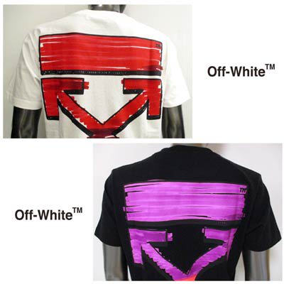 オフホワイト(OFF-WHITE)メンズ トップス Tシャツ 半袖 ロゴ 2color ハンドロゴ・バックグラフィティーアローロゴプリントOMAA027R  21JER003