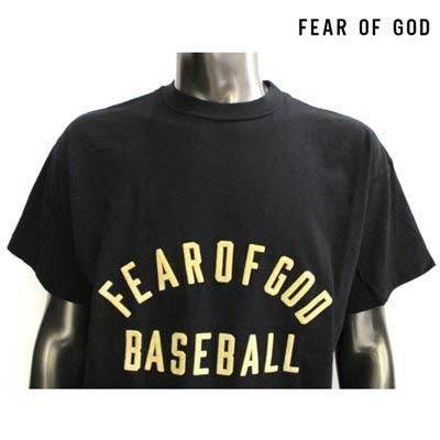 フィアオブゴッド(FEAR OF GOD), メンズ トップス Tシャツ 半袖 ロゴ フェルト素材FEAR OF GODロゴ・バックレザーロゴ付きTシャツ ブラック, FG50 063CTJ 001