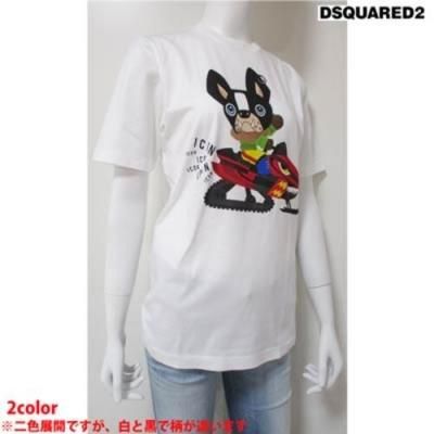 DSQUARED ディースクエアード Tシャツ・カットソー XS グレーx黒 - T ...