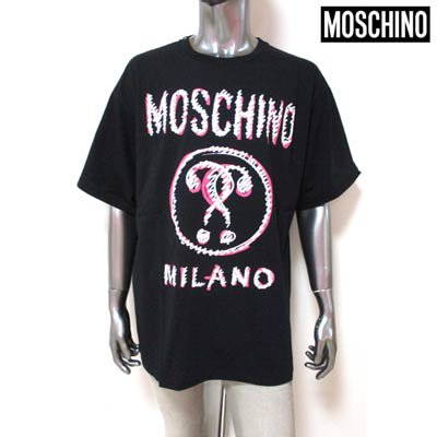 スキーノ(MOSCHINO)メンズ トップス Tシャツ 半袖 ロゴ ユニセックス可