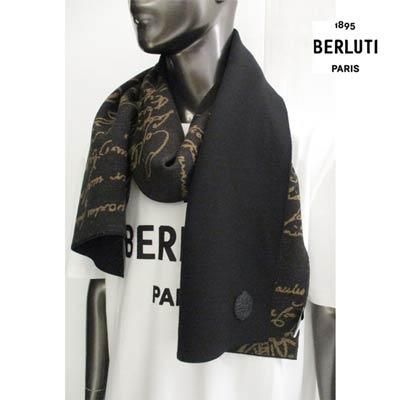 Berluti ベルルッティ マフラー ブラック-