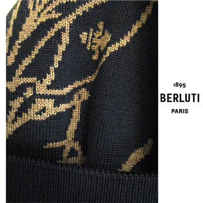 ベルルッティ BERLUTI メンズ 小物 キャップ ニットキャップ 帽子 ニット帽子 ロゴ 刺繍入り・ゴールド刺繍デザインニット帽子 T21HA07  004 B97