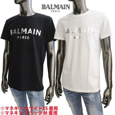 バルマン ロゴ 半袖 Tシャツ M ホワイト系 BALMAIN メンズ   【230602】 メール便可