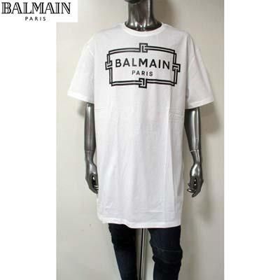 バルマン BALMAIN メンズ トップス Tシャツ 半袖 ロゴ 2color BALMAIN 