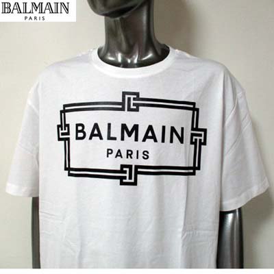 バルマン BALMAIN メンズ トップス Tシャツ 半袖 ロゴ 2color