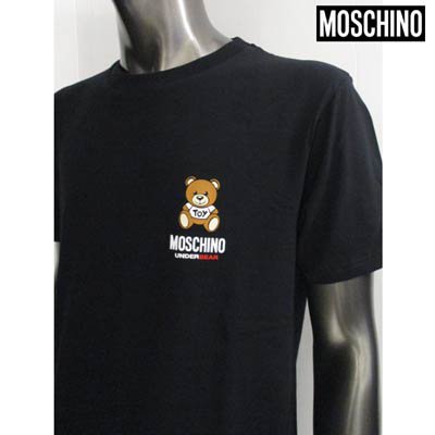 モスキーノ MOSCHINO メンズ トップス Tシャツ 半袖 ロゴ 2color 