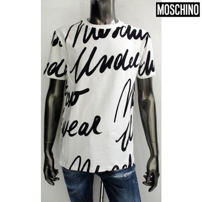 モスキーノ MOSCHINO メンズ トップス Tシャツ 半袖 ロゴ 2color 総柄