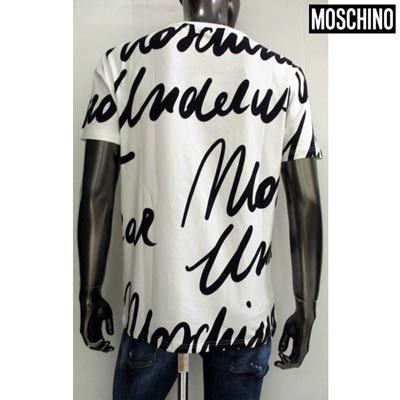 モスキーノ MOSCHINO メンズ トップス Tシャツ 半袖 ロゴ 2color 総柄 ...