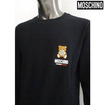 モスキーノ MOSCHINO メンズ トップス ロンT ロゴ 2color チェスト部分 