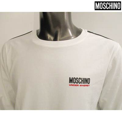 モスキーノ MOSCHINO メンズ トップス ロンT 長袖 ロゴ 2color 