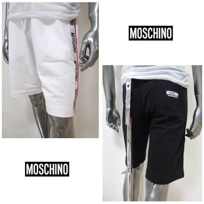 モスキーノ MOSCHINO メンズ トップス パンツ ハーフパンツ セットアップ上下組 2color サイドロゴライン付きセットアップジャージ  A1707+A4306 8120 1/555