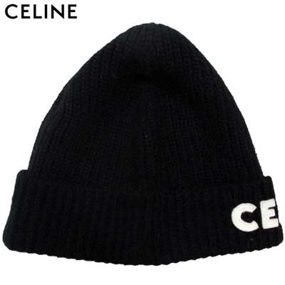 セリーヌ CELINE メンズ 帽子 ニット帽 unisex可 2color CELINEロゴ