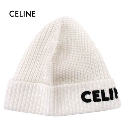 セリーヌ CELINE メンズ 帽子 ニット帽 unisex可 2color CELINEロゴ 