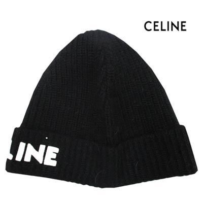 楽天市場】【中古】CELINE 「イニシャル入り ニット帽／リブ編み