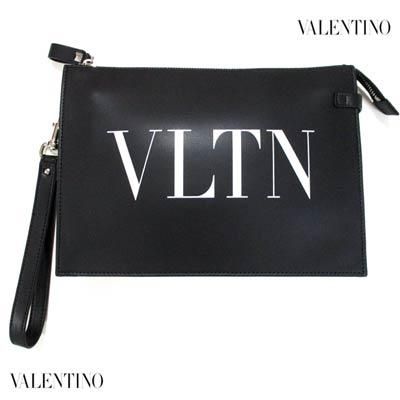 VALENTINO ヴァレンティノ クラッチバッグ ビッグロゴ スタッズ - www