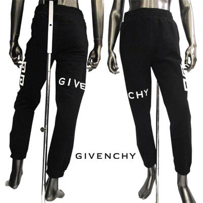 ジバンシー(GIVENCHY)メンズ パンツ ボトムス ロゴ スウェットパンツ GIVENCHYロゴ/GGロゴ刺繍付スウェットパンツ  ブラックBM50WB3 Y6U 001