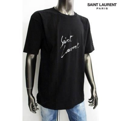 605センチ身幅SAINT LAURENT PARIS サンローランパリ 18SS 1971 LOGO PRINT TEE 529630 1971ロゴプリント半袖Tシャツ ホワイト