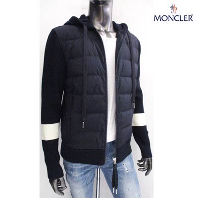 モンクレール MONCLER メンズ アウタージップ部分ロゴ付シュー