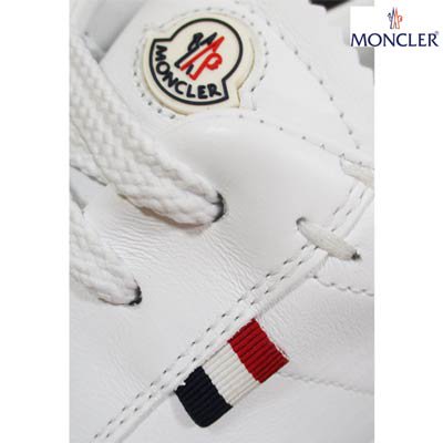 モンクレール MONCLER メンズ 靴 スニーカー トリコロールタグ・MONCLERロゴ付きローカットスニーカー ホワイト 4M71406  019MT 001