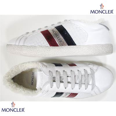 モンクレール MONCLER レディース 靴 ダーティー加工・MONCLERトリコロールライン・インソールボアデザインスニーカー 4M71340  02SH 032