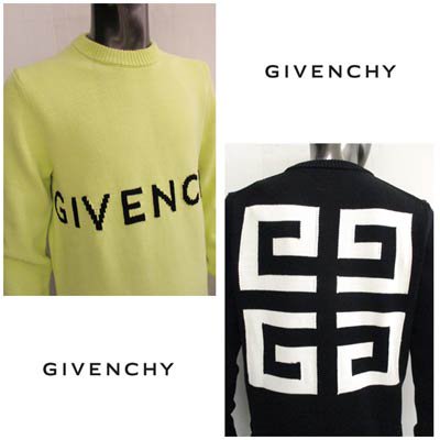 ジバンシー GIVENCHY メンズ トップス ニット セーター ロゴ ジバンシーロゴ/バックGGロゴ付コットンニット ブラック BM90G94  01M 001