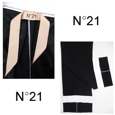 美品 N°21 ヌメロ ヴェントゥーノ パンツ ボトムス ベルト付き ヌメロヴェントゥーノ N°21 レディース パンツ ボトムス 裾