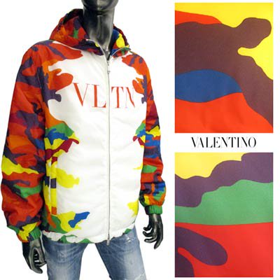 ヴァレンティノ VALENTINO メンズ アウター ジャケットジップロゴ刻印 ...