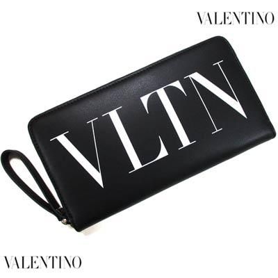 ヴァレンティノ Valentino メンズ 財布 Unisex可 Vltnロゴプリント バックロゴ型押し レザーロングウォレット Wy2p0570 Lvn 0no