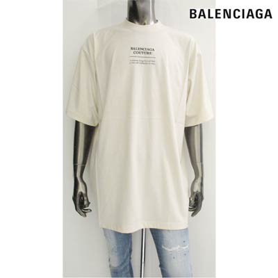 バレンシアガ BALENCIAGA メンズ トップス Tシャツ 前面/後面ロゴ 