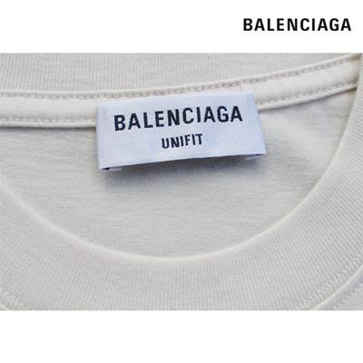 バレンシアガ BALENCIAGA メンズ トップス Tシャツ 前面/後面ロゴ・BALENCIAGAロゴ/マルチランゲージロゴ刺繍付オーバーサイズT  651795 TJV90 0905