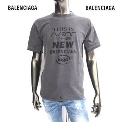 バレンシアガ BALENCIAGA メンズ Tシャツ 2色展開ですが色によって素材が違います ダメージ加工・マルチロゴ付Tシャツ 661705  TKVD9/TKVE1 1069/6817
