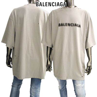 BALENCIAGA バレンシアガ　ロゴ入りオーバーサイズシャツ