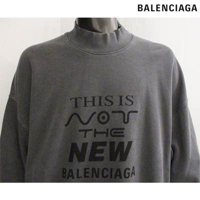 バレンシアガ BALENCIAGA メンズ トップス スウェット 首元ヨレ加工 