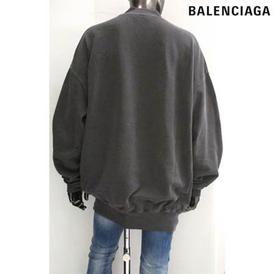 バレンシアガ BALENCIAGA メンズ トップス スウェット 首元ヨレ加工 