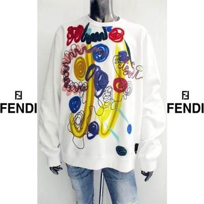 FENDI ロゴ刺繍 グラデーション トレーナー FENDI ロゴ刺繍 グラデーション トレーナー