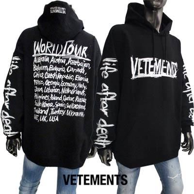 ヴェトモン(VETEMENTS) メンズ トップス パーカー フーディー ロゴプリント付パーカー UA52TR910W