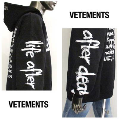 ヴェトモン(VETEMENTS) メンズ トップス パーカー フーディー ロゴプリント付パーカー UA52TR910W