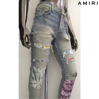 アミリ AMIRI メンズ パンツ ボトムス デニム ロゴ デストロイ