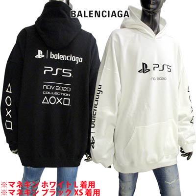 バレンシアガ　PlayStation  PS5パーカー黒　サイズXS