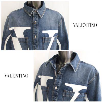 ヴァレンティノ(VALENTINO) メンズ トップス シャツ 長袖 ロゴプリント