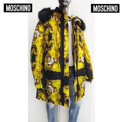 モスキーノ MOSCHINO メンズ アウター フード部分ファー・グレカ柄 ...