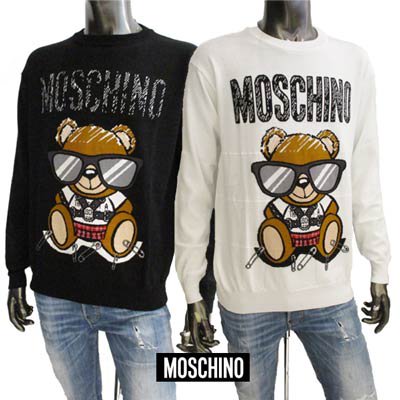 モスキーノ(MOSCHINO) メンズ トップス ニット セーター ロゴ 2color