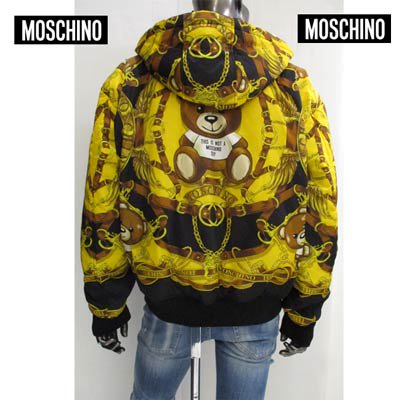 モスキーノ( MOSCHINO), メンズ アウター ジャケット ロゴ リバーシブル着用可・ グレカ柄モチーフ・総柄  ロゴプリント・刺繍ワッペン付リバーシブルジャケット ZJ0634 - ガッツ オンラインショップ